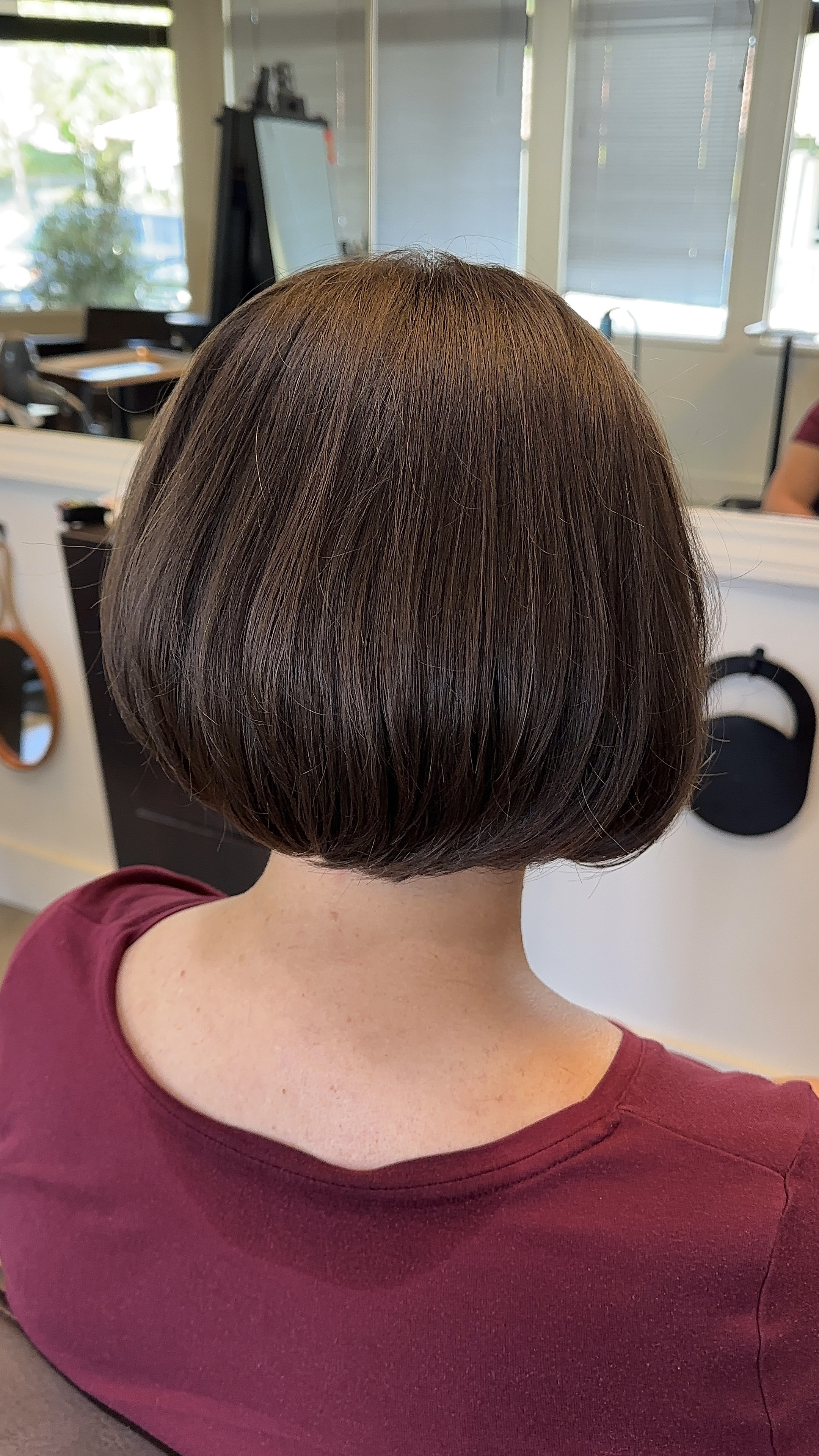 Aida Beauty short bob haircut