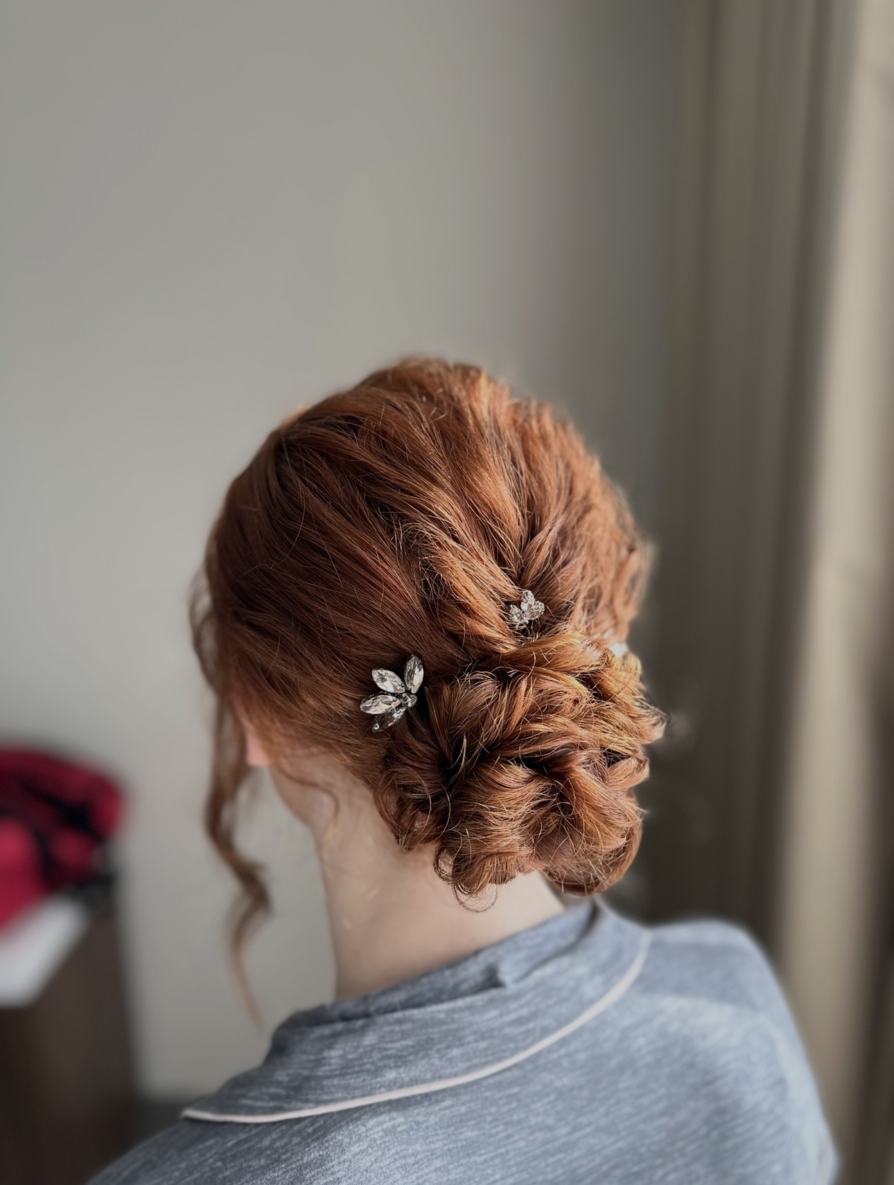 Elegant updos for bridesmaids