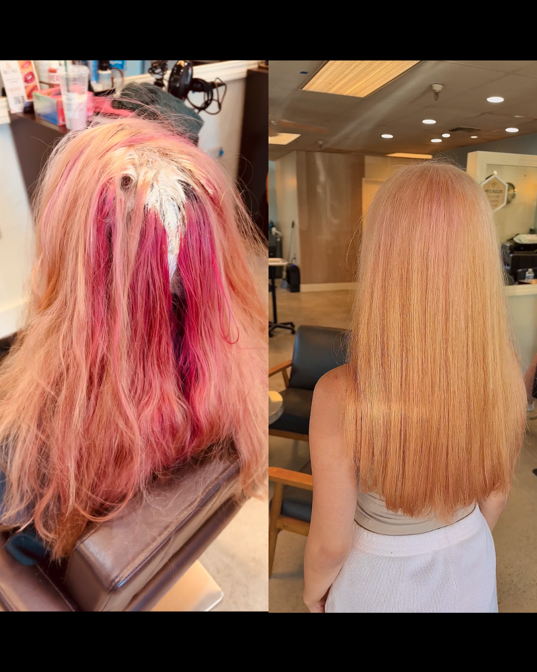 Hair transformation blond